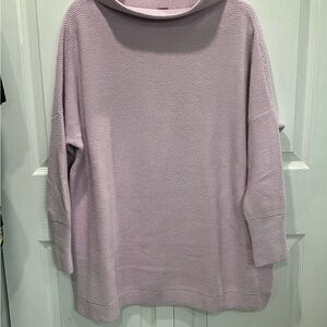 Free People Lilac Cowl Neck Sweater Relaxed Fit Knit